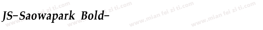JS-Saowapark Bold字体转换
